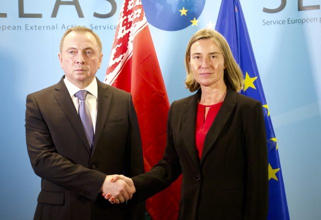 EaP, Astravets NPP, death penalty: Federica Mogherini meets with Belarus FM Makey