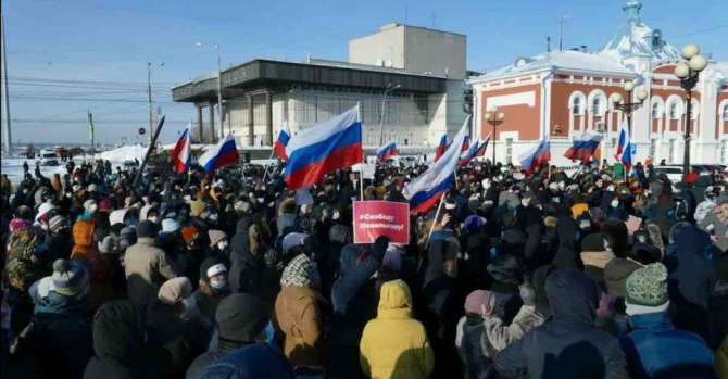 Акции против Путина в России: центр Москвы перекрыт, сотни задержанных по всей стране